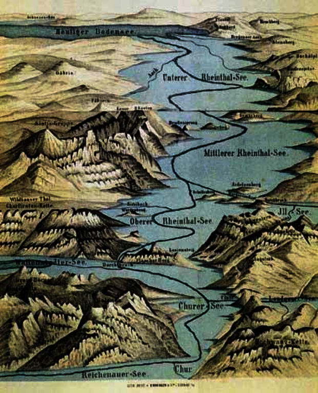 Illustration des historischen Ur-Bodensees